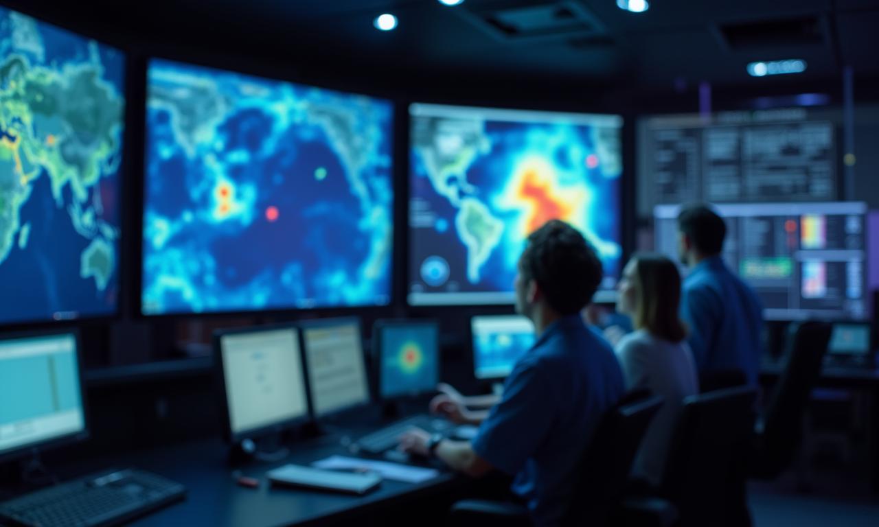 Professionisti meteo al lavoro